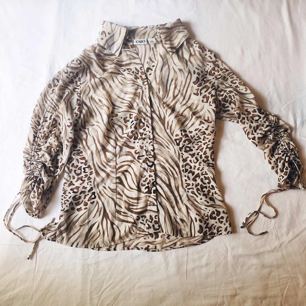 Animal Print Women's Blouse by Cato Size S
